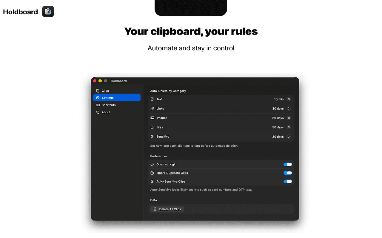 Holdboard Mac preview 2